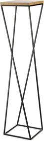 STOJAN NA KVETINÁČ LOFT7 100X24X24 CM ČIERNA/HNEDÁ