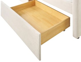 Jednolôžková posteľ 200 x 90 cm Vitto (béžová) (s roštom a úložným priestorom). Vlastná spoľahlivá doprava až k Vám domov. 1076506
