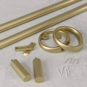 Oceľová roztiahnuteľná garniža 107 - 305 cm Ringlet - Umbra