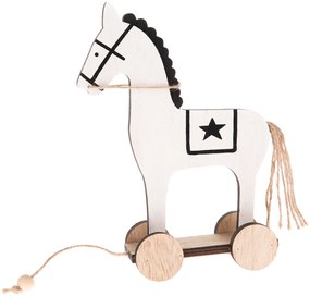 Dekorácia Drevený koník, 14 x 20 cm