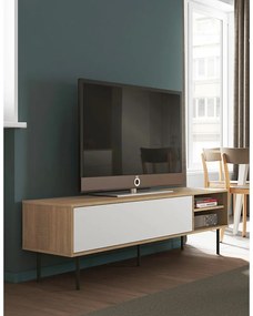 TV stolík v dekore duba v bielo-prírodnej farbe 165x40 cm Ampère – TemaHome