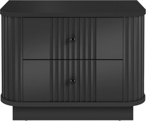 Sada nočných stolíkov Vespera 56 cm na sokli - čierna / zlatá