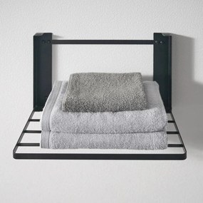 Matne čierna nástenná oceľová kúpeľňová polička Tower – YAMAZAKI