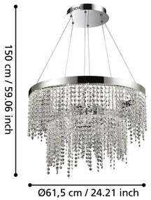 Eglo 39281 - LED Stmievateľný luster na lanku ANTELAO LED/45W/230V