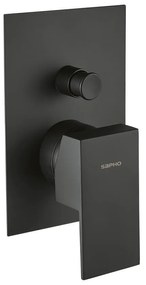 Matne čierna podomietková sprchová batéria (2 výstupy) Latus – Sapho
