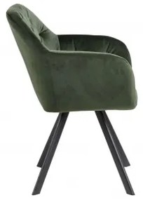 LOLA BLACK otočná stolička Zelená