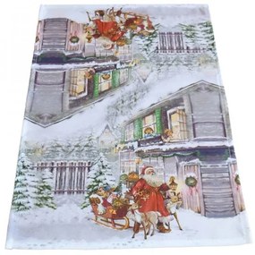 Obrus Vianočná dedinka 35x50 cm