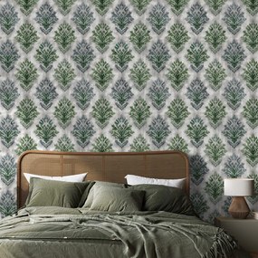 Fototapeta zelené vintage ornamenty