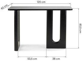 Konzolový stolek Lichi 120 cm černý