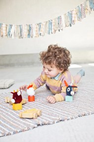 Lilliputiens - súprava 3 drevených autíčok - Farma