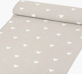 Goldea bavlnený krep - srdiečka na latte 160 cm