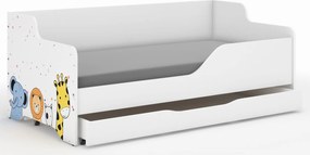 Wooden Toys Detská posteľ LILU 160x80 MINI ZOO – bočnice