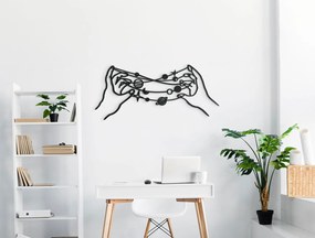 drevko Drevená nálepka Planéty v rukách Rozmer obrazu: 20 x 44,5 cm, Farba dekorácie: Čierna