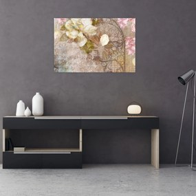 Obraz - Kvetinový ornament (90x60 cm)