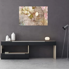 Obraz - Kvetinový ornament (90x60 cm)
