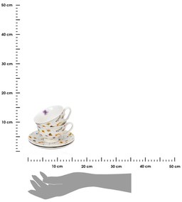 Porcelánová šálka na nohe s podšálkou Royal Margaret 250 ml sada 2ks