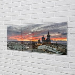 Obraz na akrylátovom skle Krakow sunset panorama 120x60 cm