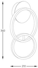 Zuma Line 20002W-GD - LED Nástenné svietidlo RANDO LED/18W/230V 3000/4000/6000K