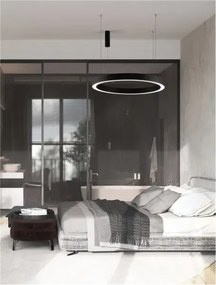 LED luster Morbido 100 čierne s diaľkovým ovládaním