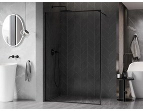 Mexen Kioto-XF, sprchová zástena s rámom 130 x 202 cm, 10mm číre sklo, čierny profil, 800-130-104-70-00-X