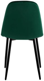 Jedálenská stolička ORLANDO zamatová, tmavozelená
