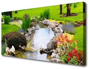 Obraz Canvas Záhrada jazero príroda 100x50 cm