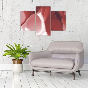 Obraz - Červená abstraktná kvetina N⁰3 (90x60 cm)