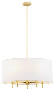 Argon 2132 - Luster na tyči ABBANO 5xE14/7W/230V mosadz/biela