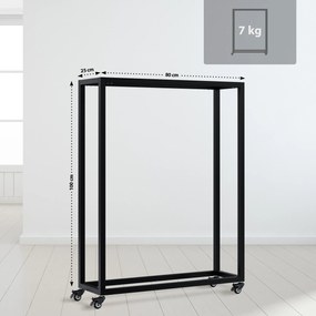 Stojan na drevo Hilta 25x80x100 cm - čierna