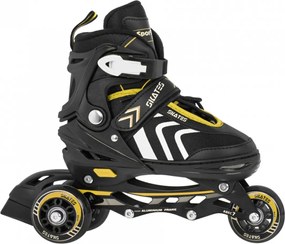 Ramiz Sada kolieskových korčúľ 4 v 1 Korčule pre deti Veľkosť 29-33 Žltá