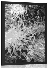 Plagát čiernobiele abstraktné umenie - 60x90 white