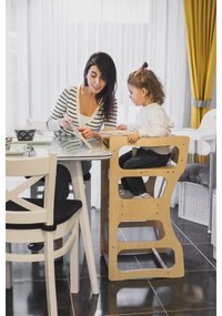 Učiaca veža TWINN 83x45 cm hnedá