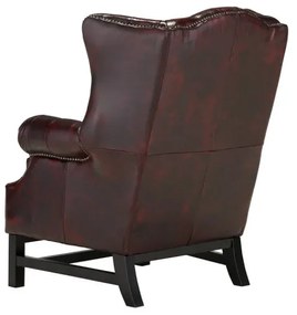 furniture-nabytek.cz - Masívne kreslo Chesterfield Kingsfield z pravej kože, hnedé – 89×79×104 cm