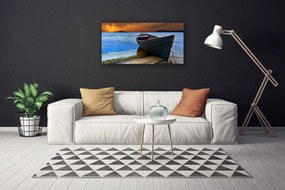 Obraz Canvas Loď more pobrežie pláž 140x70 cm