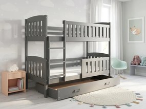 Poschodová posteľ KUBO 190x90 | grafitová