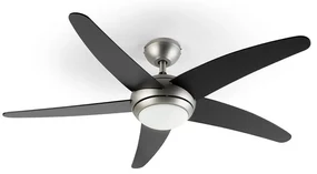 Bolero, 2 v 1 stropný ventilátor, 134 cm, svetlo, 55 W, diaľkový ovládač, čierny