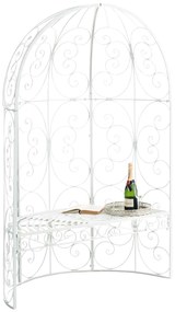Oblúk na ruže Rosie s lavičkami - Biela