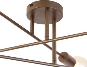 Inteligentné stropné svietidlo tmavý bronz 6-svetiel Vrátane 6 Wifi G95 - Sydney