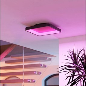 Eglo 901911 - LED RGBW stmievateľné stropné svietidlo LORETELLO-Z LED/20W/230V 35×35 cm čierne