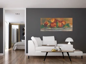 Obraz - Auguste Renoir, Peaches on a  Plate, reprodukcia (120x50 cm)