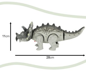KIK Dinosaurus RC Triceratops na diaľkové ovládanie chodí svieti revú