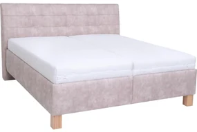 Čalúnená posteľ s matracom a úložným priestorom VIOLET 180x200 cm béžová PO0018