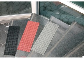 Gumený nášľap na schody, 750 x 250 mm, 1 ks, sivá