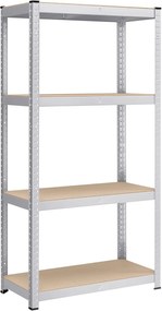 Dílenský regál Busta 80 cm stříbrný/hnědý