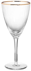 GOLDEN TWENTIES Poháre na víno so zlatým okrajom 280 ml