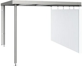 Prístrešok pre záhradný domček Biohort HighLine H5 282 x 315 cm sivý kremeň metalický