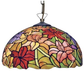 Vitráž luster do obývačky ORCHID Ø41