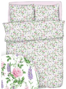 Obliečky krepové Lavender TiaHome - 1x Vankúš 90x70cm, 1x Paplón 140x200cm