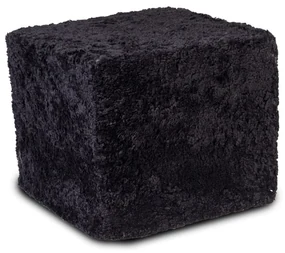 INTERMEDIC SK Mini taburetka Premium – kučeravá vlna, 40x35x40 cm Farba: Temný popol