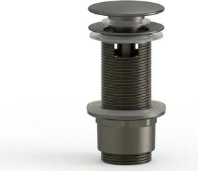 Výpusť umývadla 5/4 SAT Aurum 7,2 cm, gun metal matná, plast SATAUCCXBGM